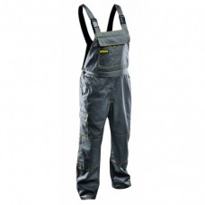 TOPMASTER Pantaloni de lucru cu pieptar gri, marim..